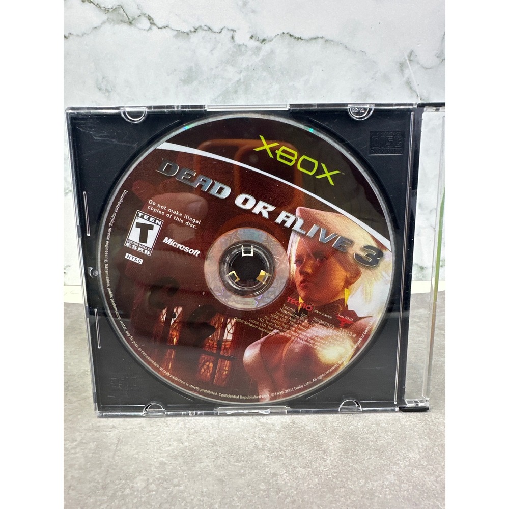 Dead or Alive 3 Microsoft Xbox Original 2001 Fighting Game Disc Only DOA3